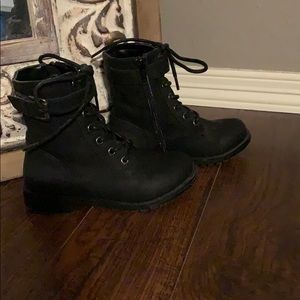Black Combat Boots size 12